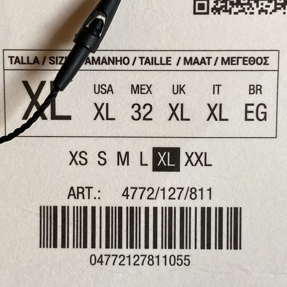 NWT. Zara Light Gray Poplin Jewel Shirt. Size XL. - Picture 6 of 8